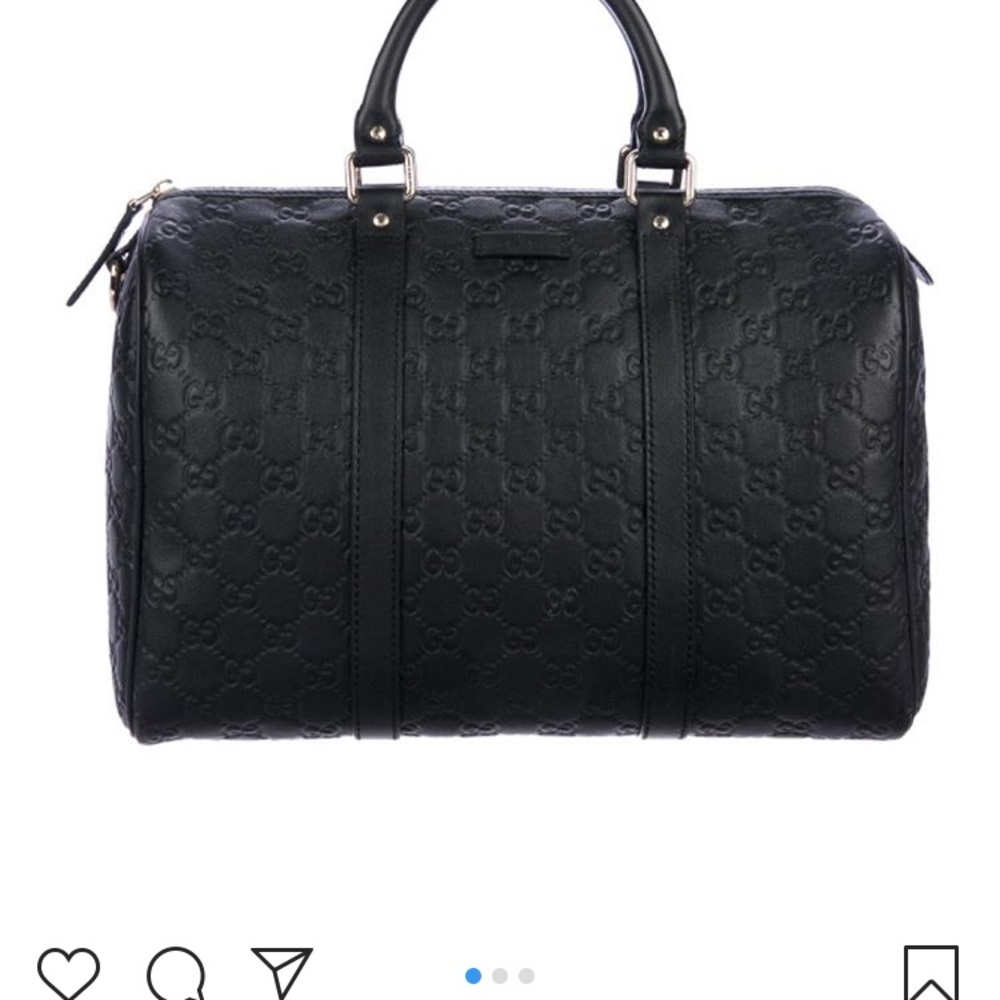 Gucci Black Guccissima Leather Medium Joy Boston